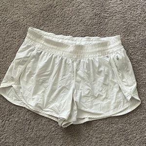 Lululemon White Tracker Shorts